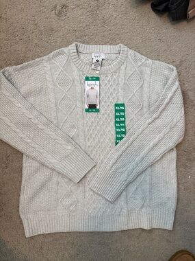 Kersh Women’s merino wool cable knit Sweater XL